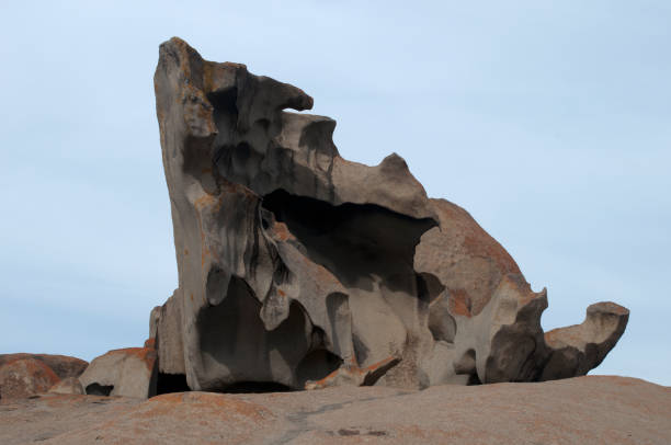 놀라운 바위에서 날씨 조각 화강암 바위 - kangaroo island australia south australia weathered 뉴스 사진 이미지