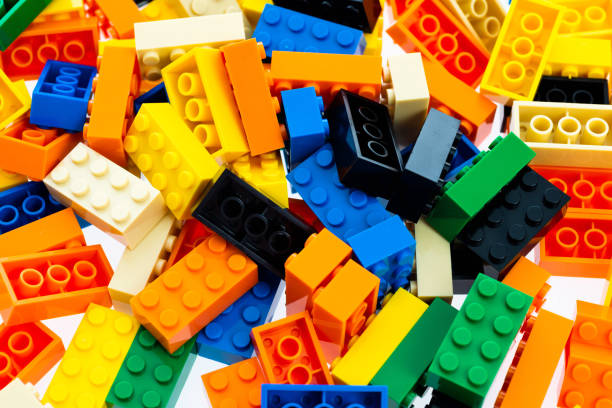 istock Heap of plastic block toy background 1179503715
