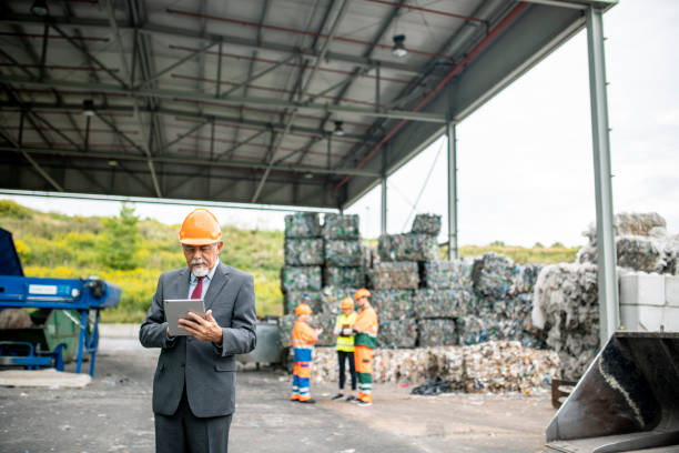 istock Senior Manager Onsite at Recycling Facility 1179506277