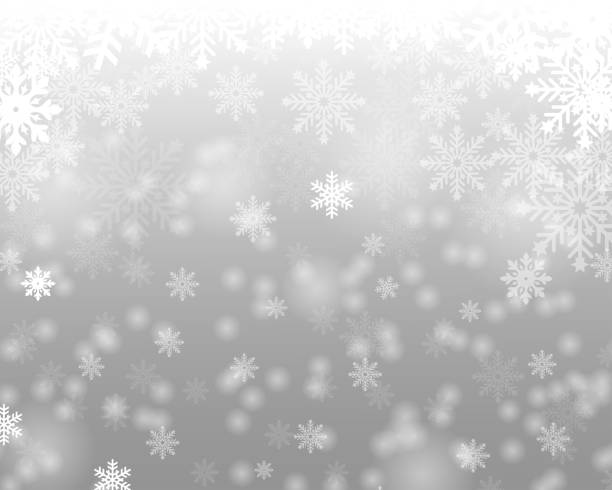 istock Heavy snowfall, snowflakes in different shapes and forms. Many items are flakes of white gold on a transparent background. White snowflakes fly in the air. Snowflakes, snow, background. 1179507225