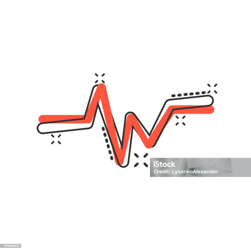 Vector Phim Hoạt Hình Nhịp Tim Dòng Với Biểu Tượng Trái Tim Trong ...