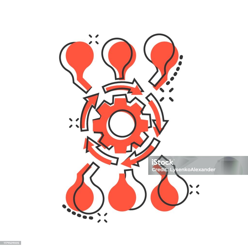 Ilustración de Algoritmo De Dibujos Animados Vectoriales Icono De Software  Api En Estilo Cómic Pictograma De Ilustración De Concepto De Engranaje Con  Flecha Concepto De Efecto De Salpicadura De Negocio De Algoritmo