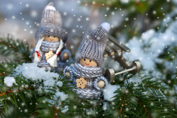 istock Christmas or New Year composition with little man figures 1179509378