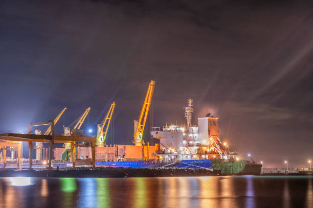 istock Cargo ships working at the port 1179515089