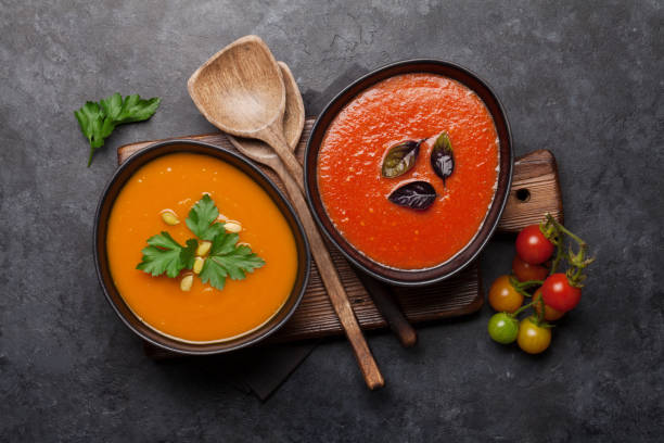istock Tomato and pumpkin soup 1179515154