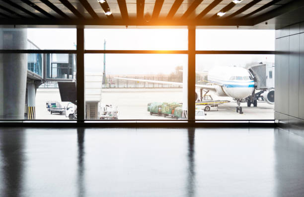 istock Empty entrance hall in airport 1179515311