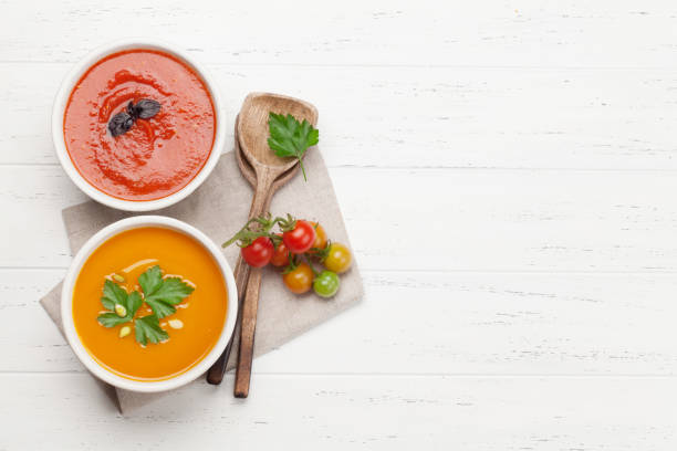 istock Tomato and pumpkin soup 1179515451