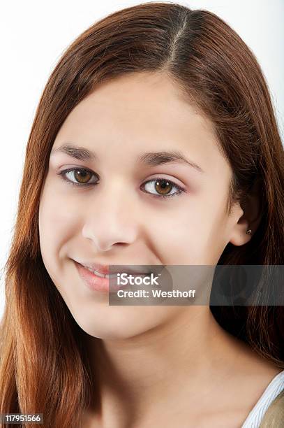 Teenage Girl Stock Photo - Download Image Now - 14-15 Years, Brown Eyes, Brown Hair