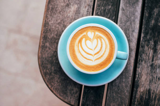 istock Fresh flavored coffee art on wooden background. 1179517784