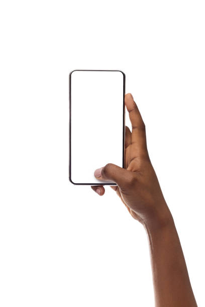 istock Mockup Image Of Smartphone With Blank Screen In Woman's Hand 1179519326