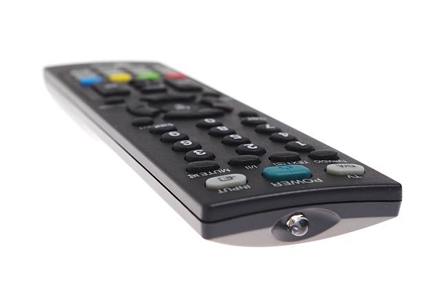 remote control on white background stock photo