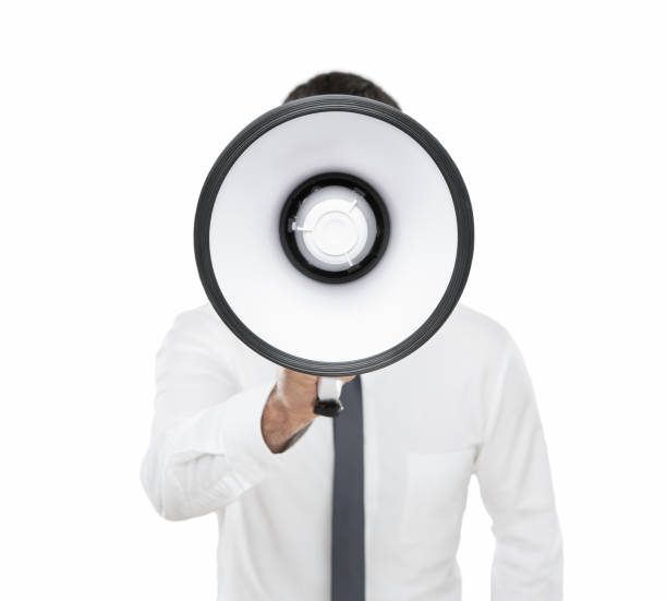istock Businessman screaming on the megaphone 1179521210