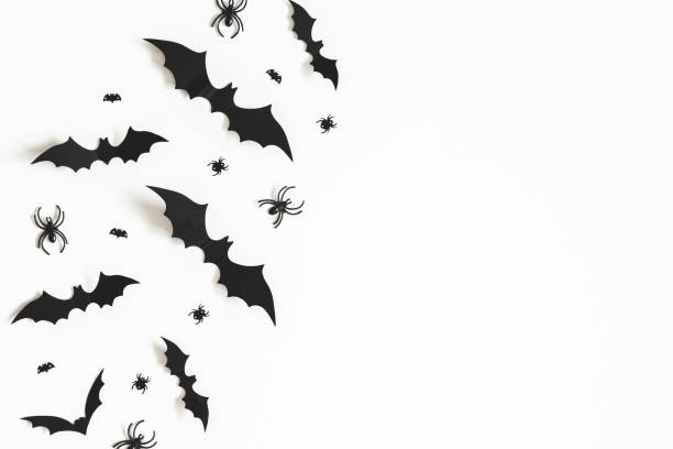 istock Halloween decorations on white background. Halloween concept. Flat lay, top view, copy space 1179522072