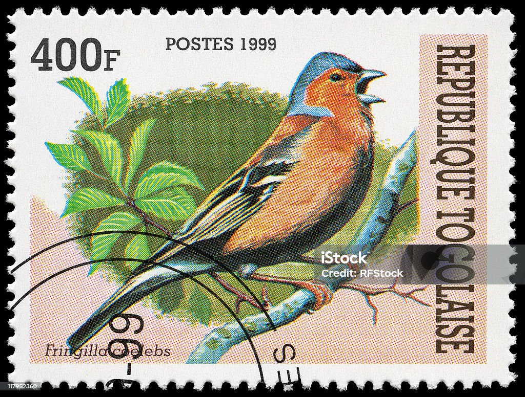 Zięba zwyczajna ptak pieczęć - Zbiór zdjęć royalty-free (Znaczek pocztowy)
