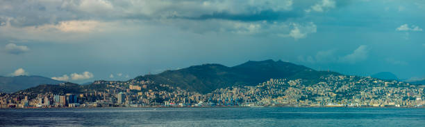 istock genoa panorama landscape from the sea 1179524935