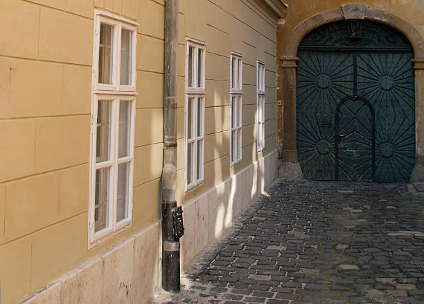 istock Old house and street 117952515