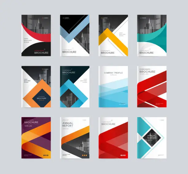 Vector illustration of Abstract cover design background template for company profile, annual report, brochures, flyers, presentations, magazine, and book