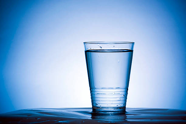 Water on the glasses put on white background with isolated picture.