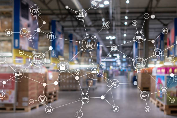 istock Import export and logistics word concept. Industrial background 1179541016