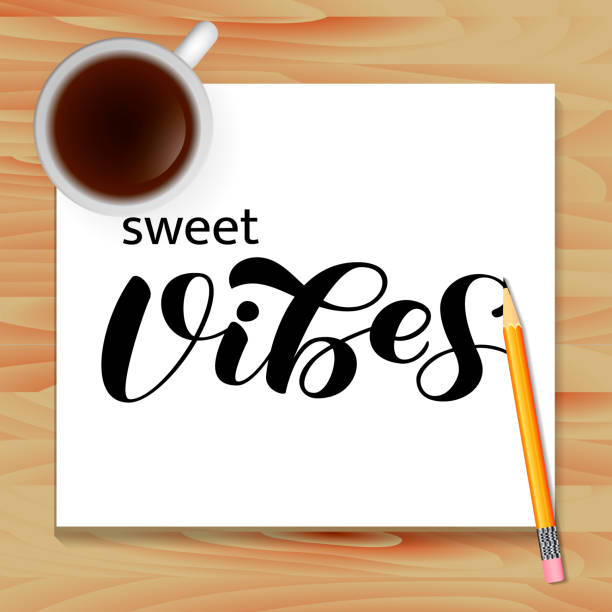 istock Sweet Vibes brush lettering. Vector illustration for banner or poster 1179547029