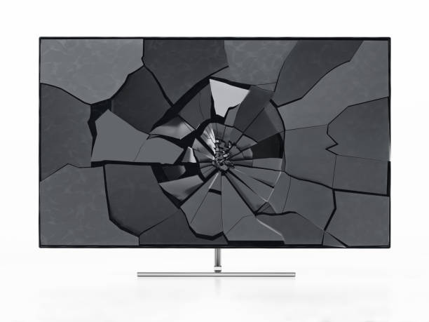 istock LCD TV with cracked screen isolated on white 1179555039