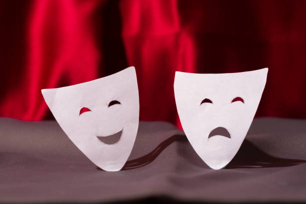 istock Theatre concept with the white masks 1179557130