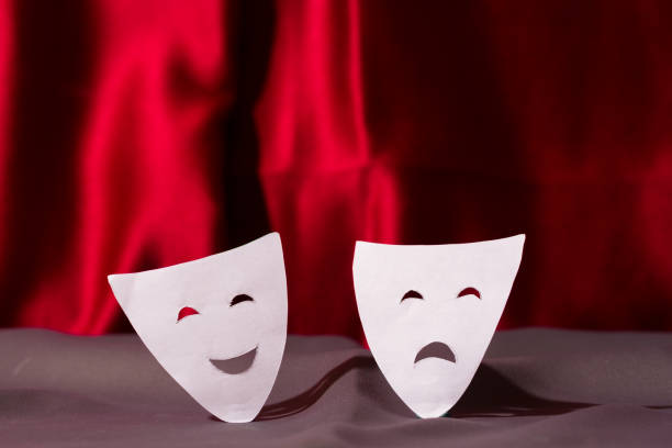 istock Theatre concept with the white masks 1179557138
