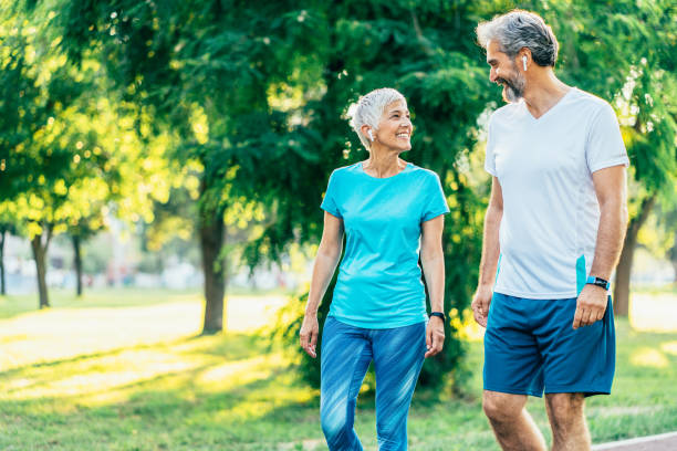 istock Senior couple relax after jogging 1179557262