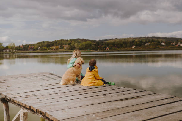 Spending time together at the lake