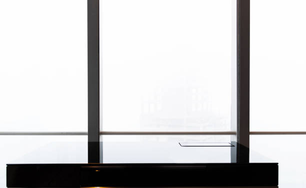 Close up of glass window background.