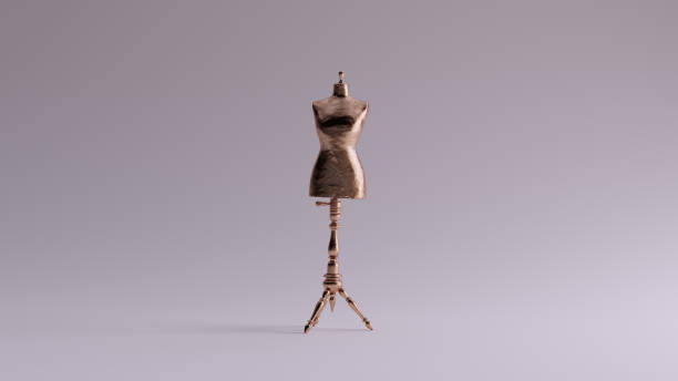 Bronze Judy Dressmakers Dress Form  Mannequin Front View Bronze Judy Dressmakers Dress Form  Mannequin Front View 3d illustration 3d render Dress Form stock pictures, royalty-free photos & images
