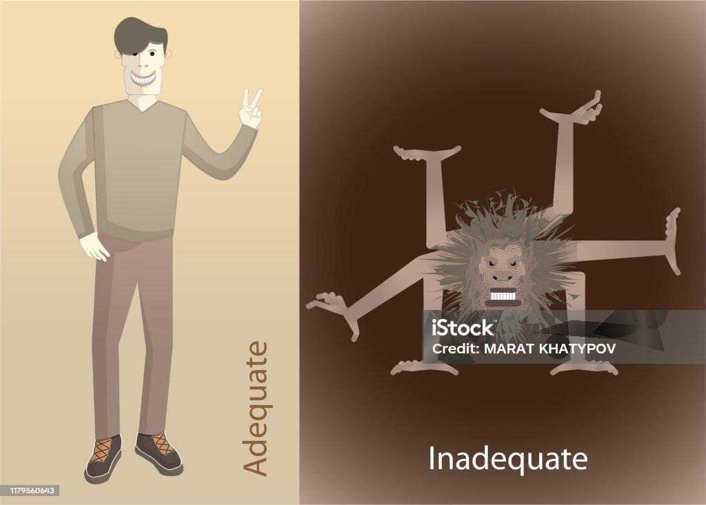 Adequate And Inadequate Person Stock Illustration Download Image Now Adequate And Inadequate Person Stock Illustration Download Image Now