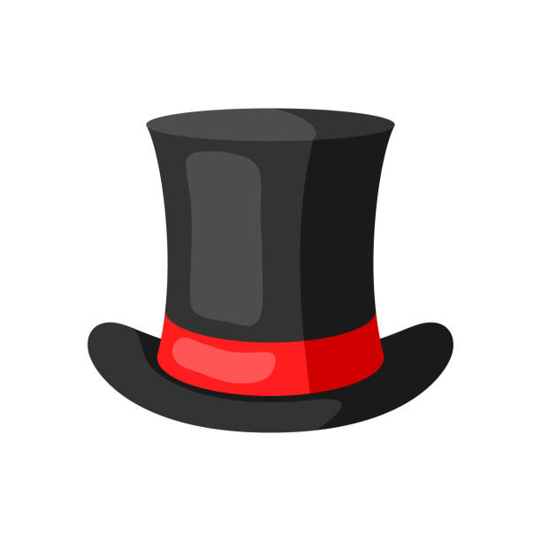 ilustrações, clipart, desenhos animados e ícones de ilustração do chapéu superior preto. - top hat