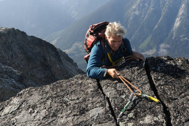Mountaineer rappels himself off cliff