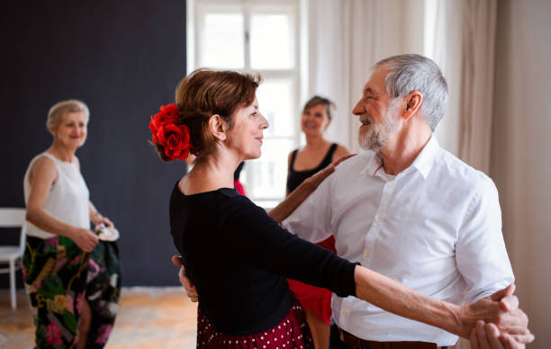 istock Group of senior people in dancing class. 1179563509