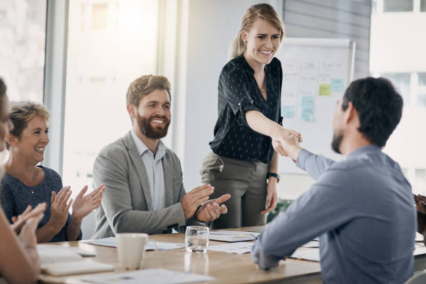 istock Everyone's delighted about this new merger 1179564235