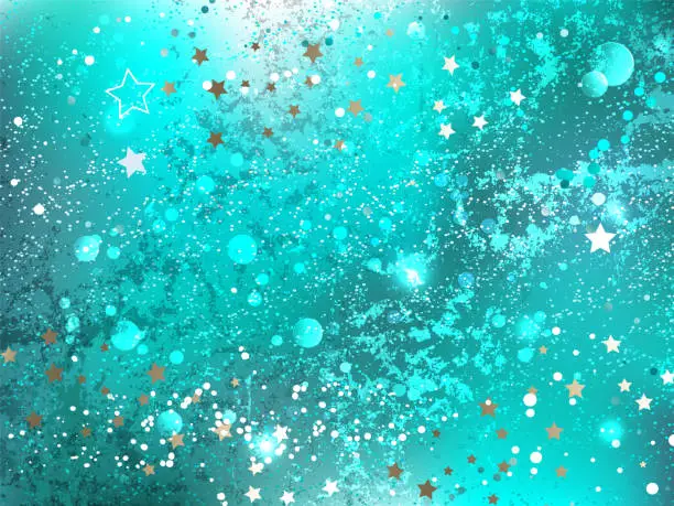 Vector illustration of Turquoise foil background