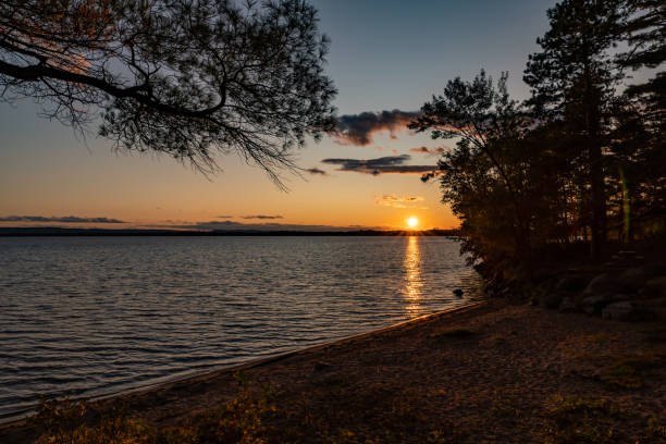 istock Golden Lake sunset in Ontario, Canada 1179565345