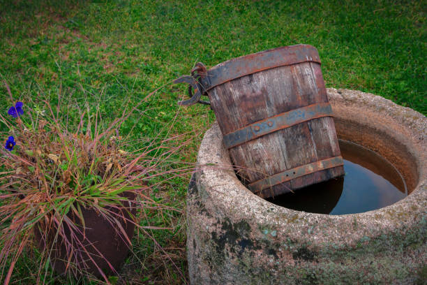 istock Old wooden bucket 1179567516