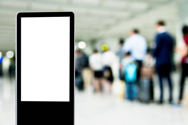 istock Blank advertising billboard at airport. 1179570638