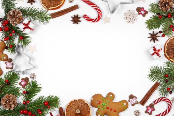 christmas background with decorations - 5551 imagens e fotografias de stock