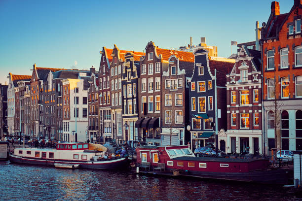 istock Boathouses and old dancing houses in Amsterdam 1179571977