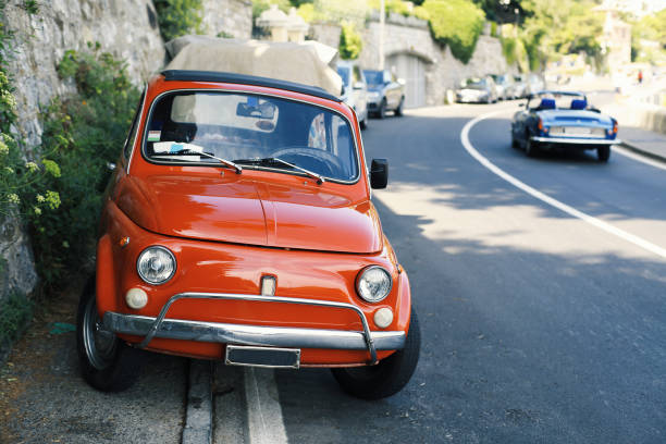 istock Beautiful red retro car 1179573013