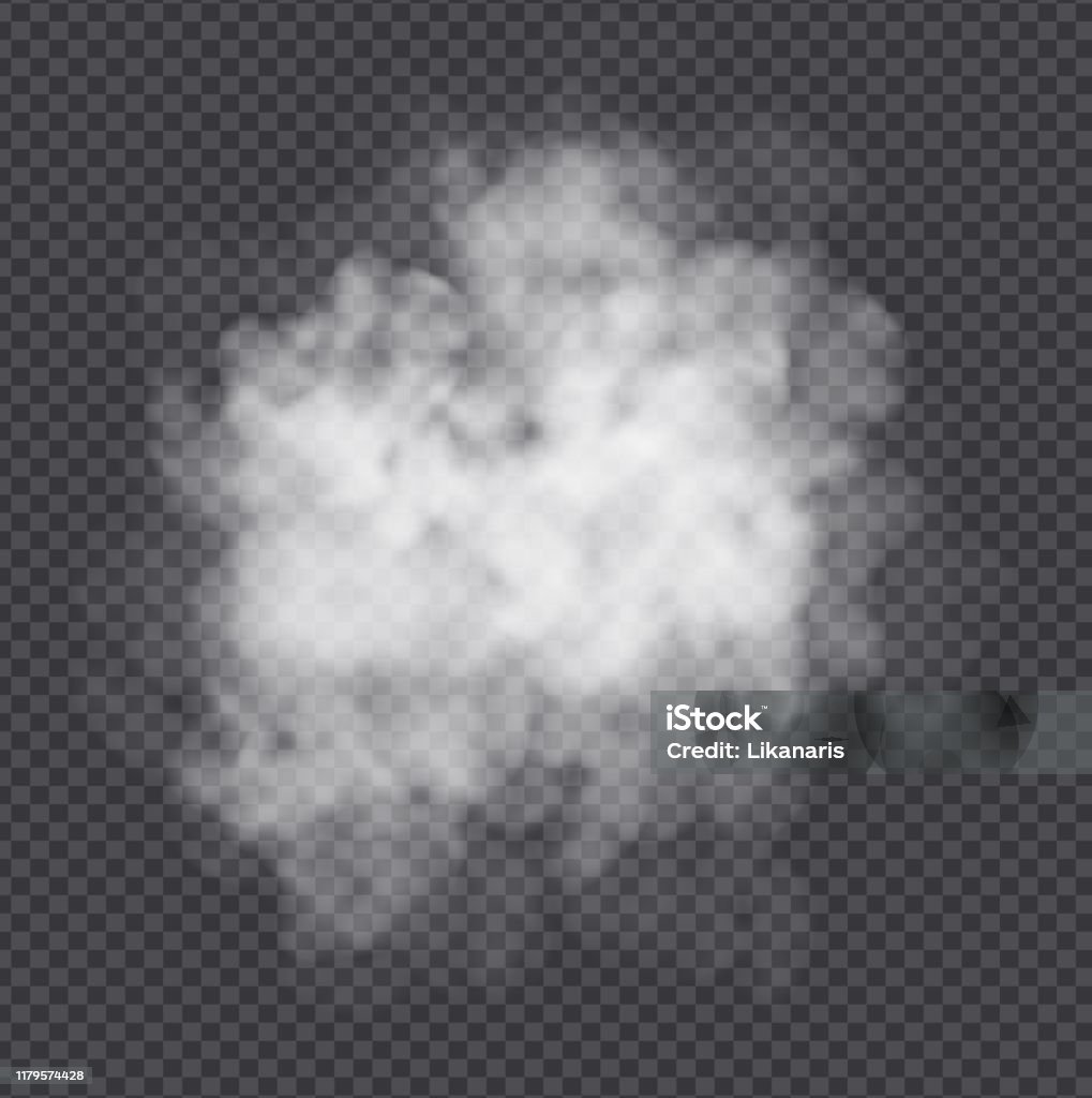 Sương Mù Hoặc Mây Khói Bị Cô Lập Trên Nền Trong Suốt Khói Bụi Thực ...