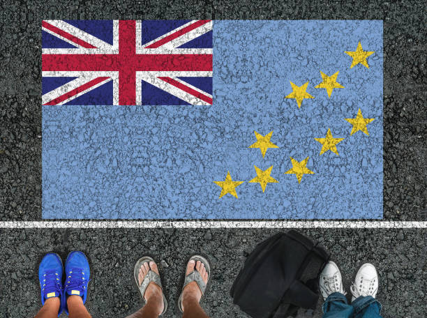 istock legs and flag of Tuvalu 1179575393