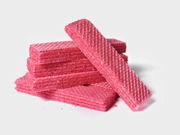 istock Strawberry waffer filled isolated on white background 1179576889