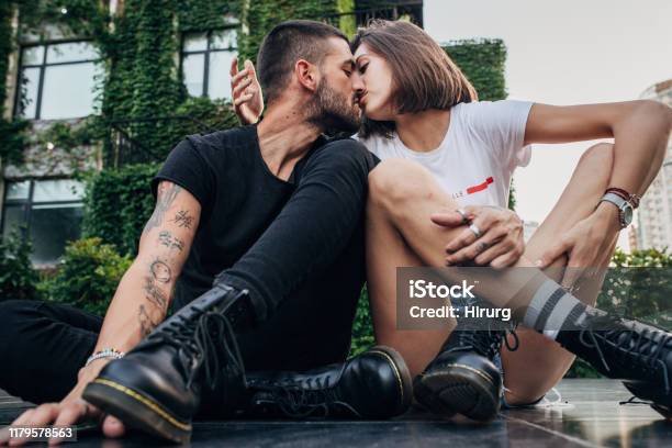 Cool Couple In Love Stock Photo - Download Image Now - Couple - Relationship, Kissing, Boot