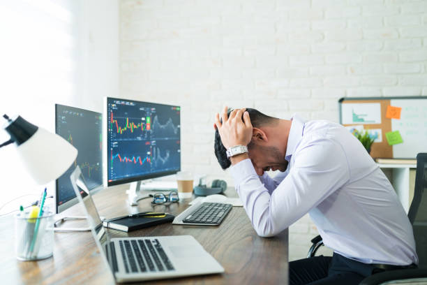 istock Male Finance Freelancer Exhausted With Work 1179580609