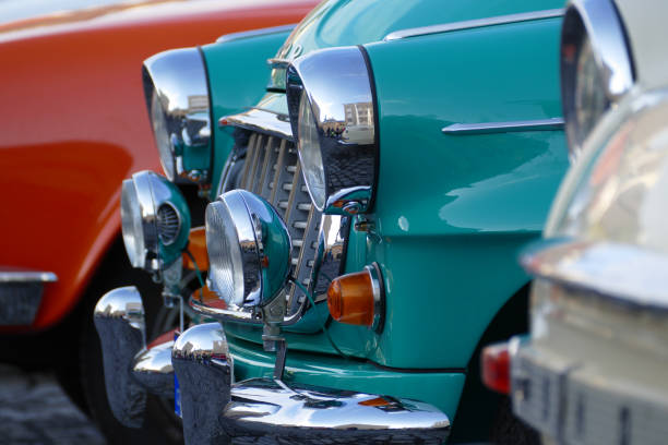 istock classic car headlamp and grill detail 1179582197