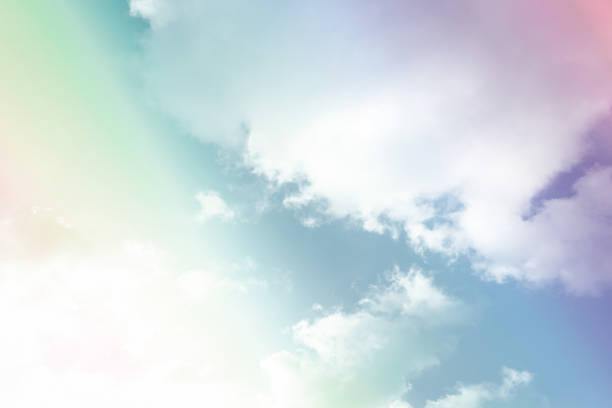 istock Bright sky and cloud colorful pink and blue pastel tone color. 1179585228